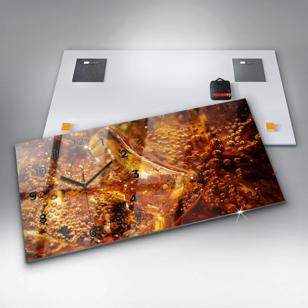 Orologio rettangolare Primo piano della bevanda