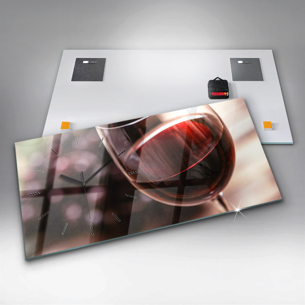 Orologi orizzontali Un bicchiere di vino rosso