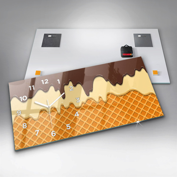 Orologi orizzontali Waffle e gelato