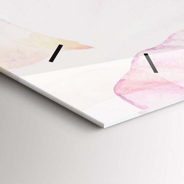 Orologio rettangolare Petali acquerellati