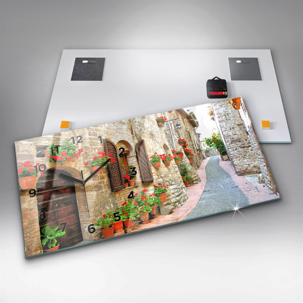 Orologio rettangolare Una strada pittoresca