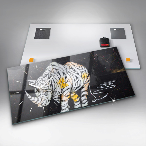 Orologio rettangolare Rinoceronte astratto