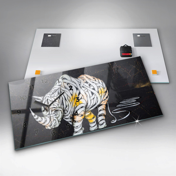 Orologio rettangolare Rinoceronte astratto
