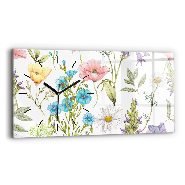 Orologio rettangolare Composizione floreale
