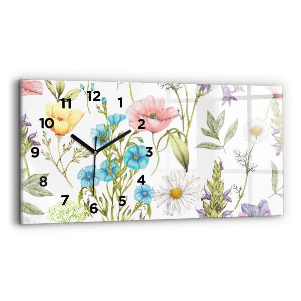 Orologio rettangolare Composizione floreale