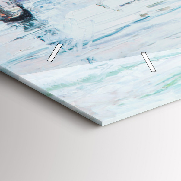 Orologio rettangolare Dipinto ad olio yacht mare