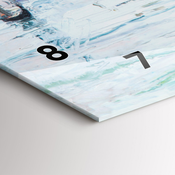 Orologio rettangolare Dipinto ad olio yacht mare