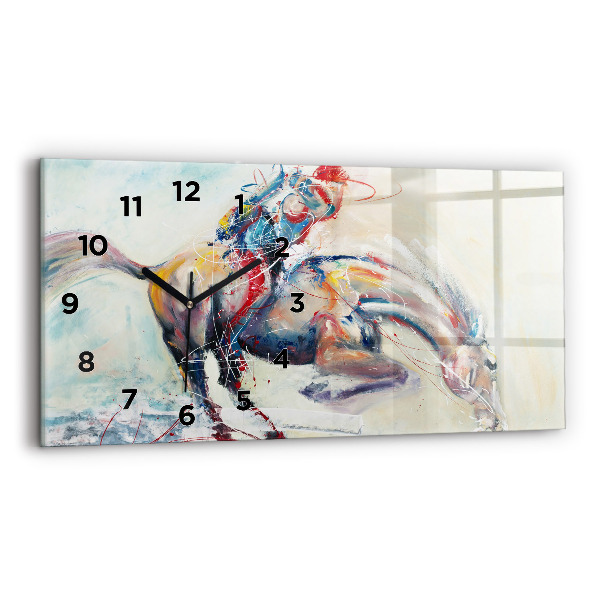 Orologi orizzontali Illustrazione di cavalli al galoppo