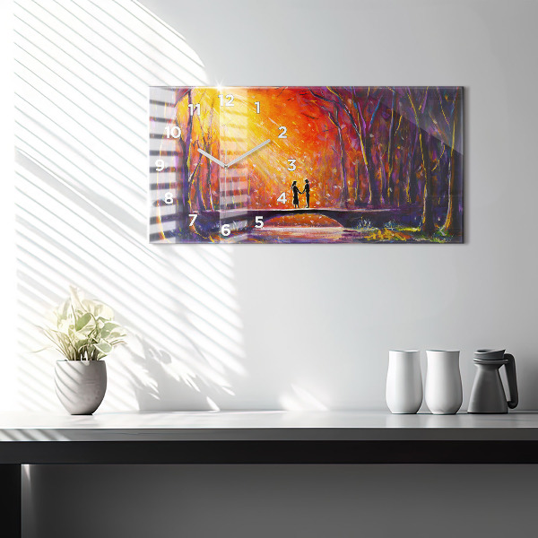 Orologi orizzontali Coppia nella foresta