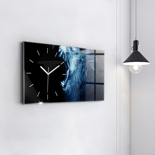 Orologio rettangolare Linguaggio del corpo del leone selvaggio