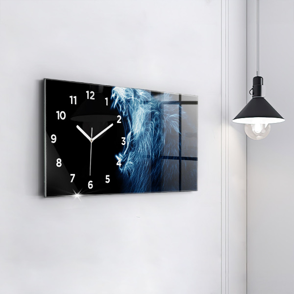 Orologio rettangolare Linguaggio del corpo del leone selvaggio
