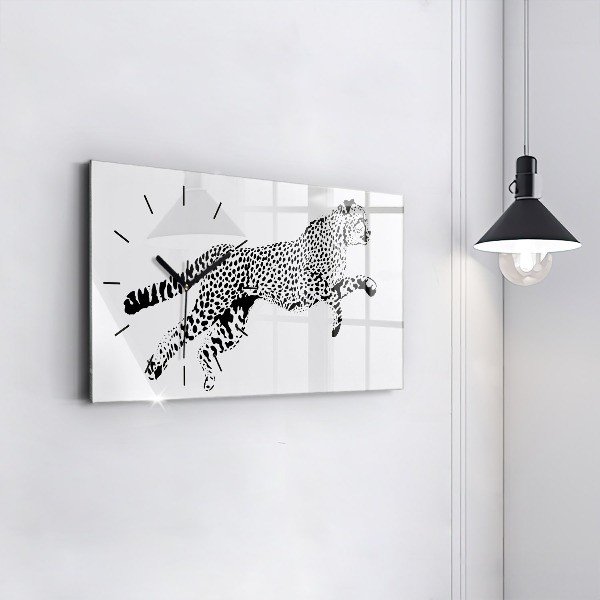 Orologio rettangolare Silhouette di una pantera