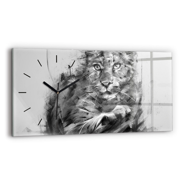 Orologio rettangolare Leone dipinto