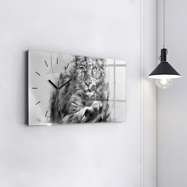 Orologio rettangolare Leone dipinto