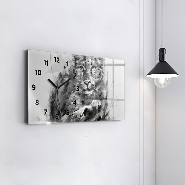 Orologio rettangolare Leone dipinto