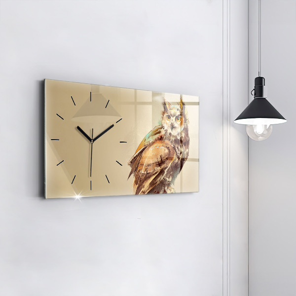 Orologio rettangolare Gufo - segno di saggezza