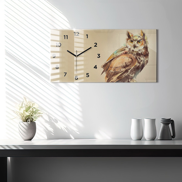 Orologio rettangolare Gufo - segno di saggezza