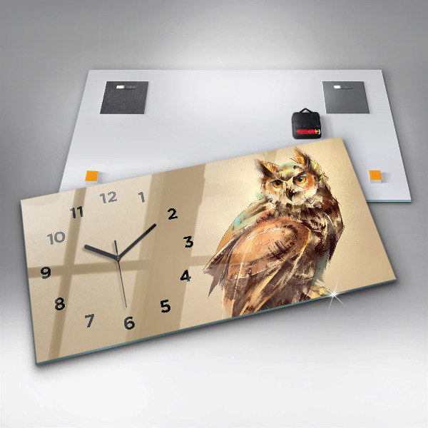 Orologio rettangolare Gufo - segno di saggezza