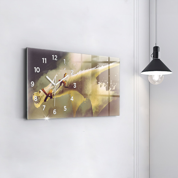 Orologio rettangolare Illustrazione del cavaliere del drago