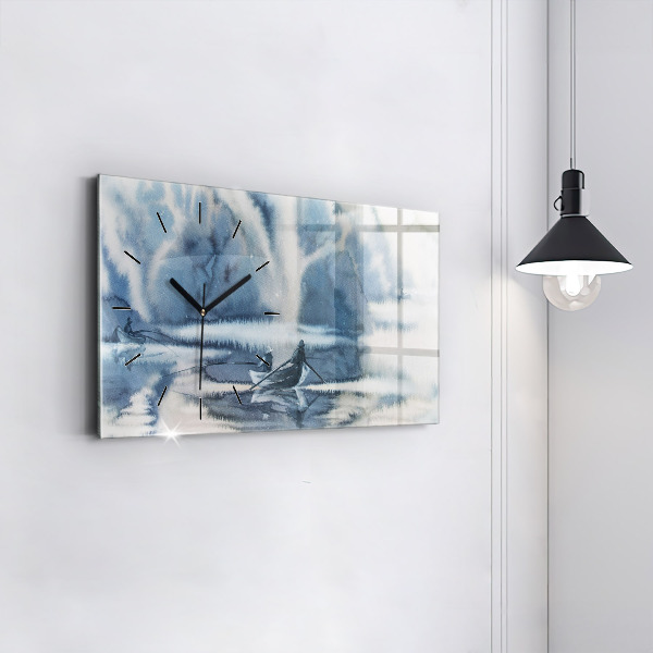 Orologio rettangolare Lago invernale Łódka