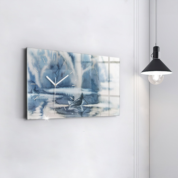 Orologio rettangolare Lago invernale Łódka