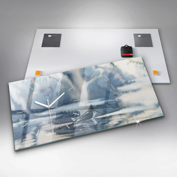 Orologio rettangolare Lago invernale Łódka