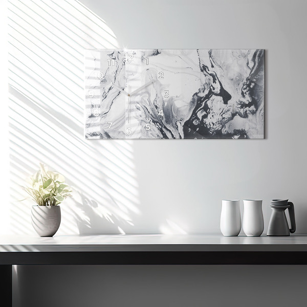 Orologio rettangolare Marmo inchiostro astratto