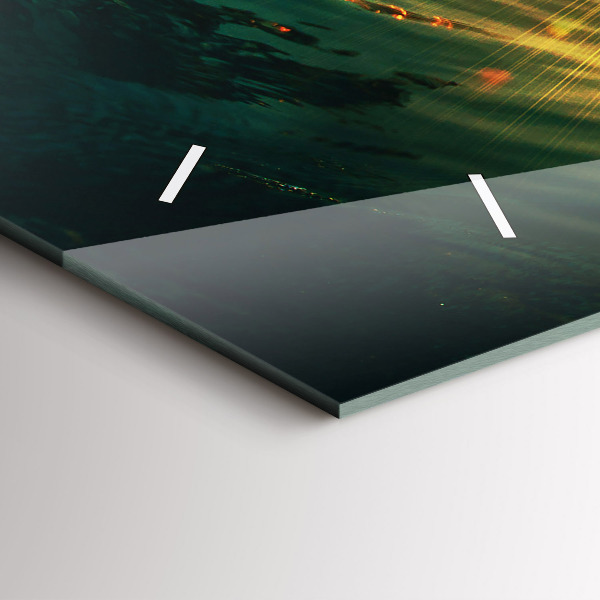 Orologio rettangolare Prospettiva del tramonto delle onde