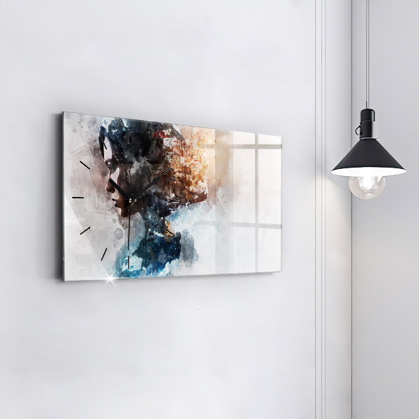 Orologio rettangolare Il passato nella parte posteriore della testa