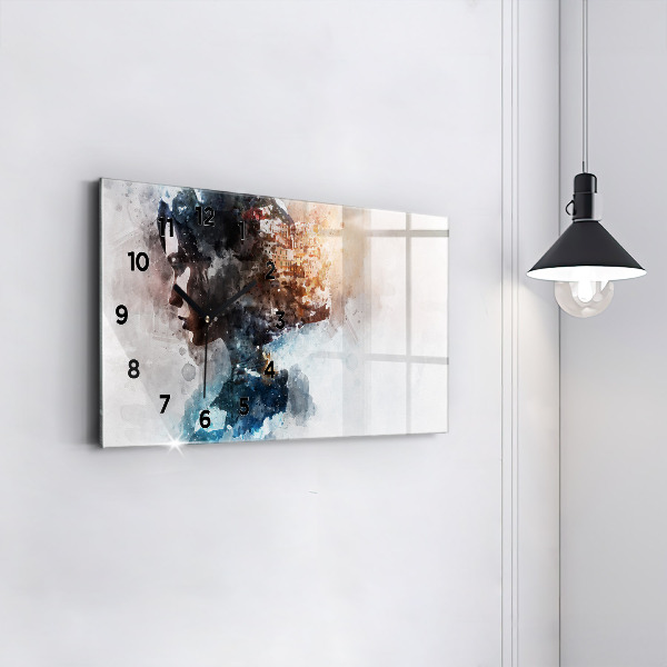 Orologio rettangolare Il passato nella parte posteriore della testa