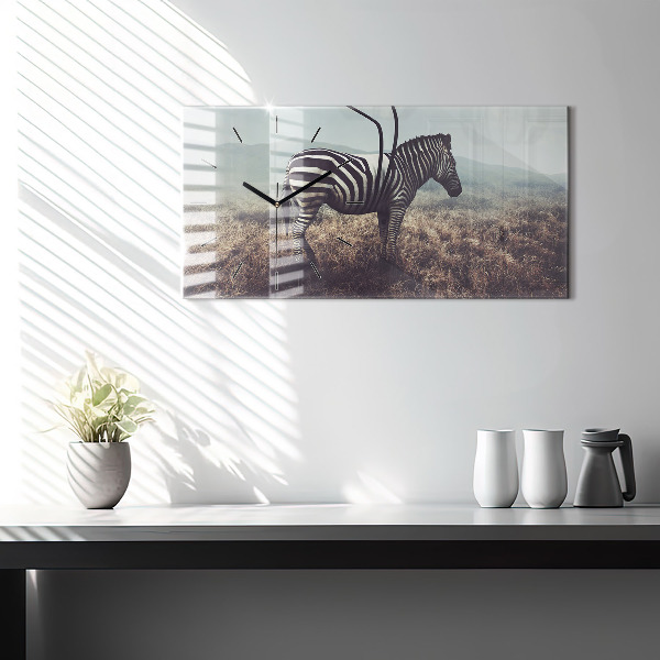 Orologio rettangolare Zebra – Astrazione
