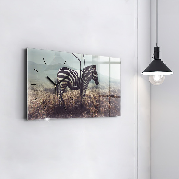 Orologio rettangolare Zebra – Astrazione