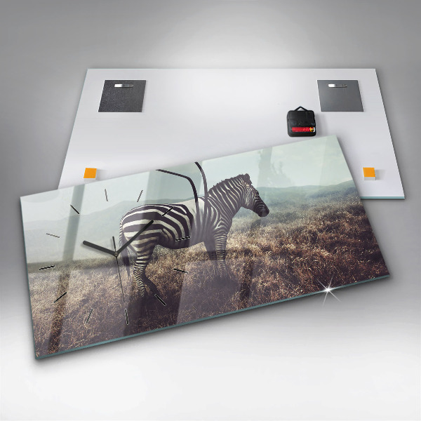 Orologio rettangolare Zebra – Astrazione