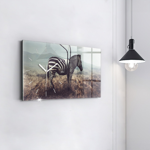 Orologio rettangolare Zebra – Astrazione