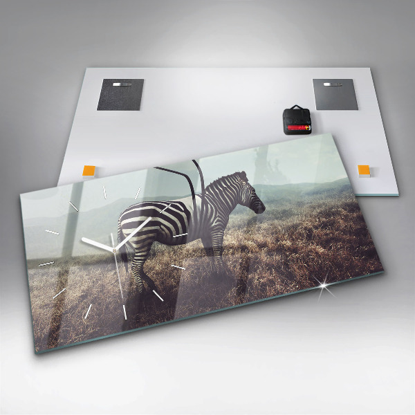 Orologio rettangolare Zebra – Astrazione