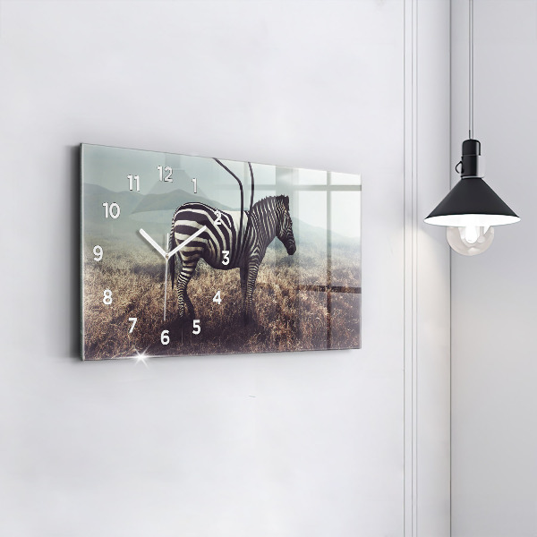 Orologio rettangolare Zebra – Astrazione
