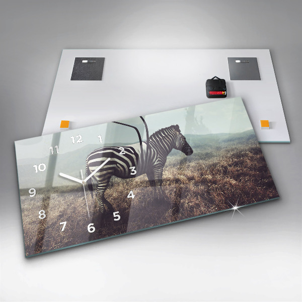 Orologio rettangolare Zebra – Astrazione