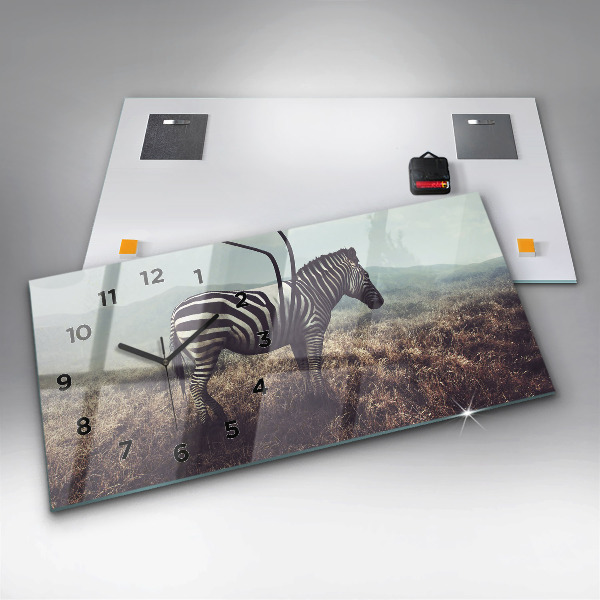 Orologio rettangolare Zebra – Astrazione