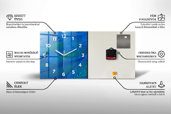 Orologio rettangolare collage surrealista