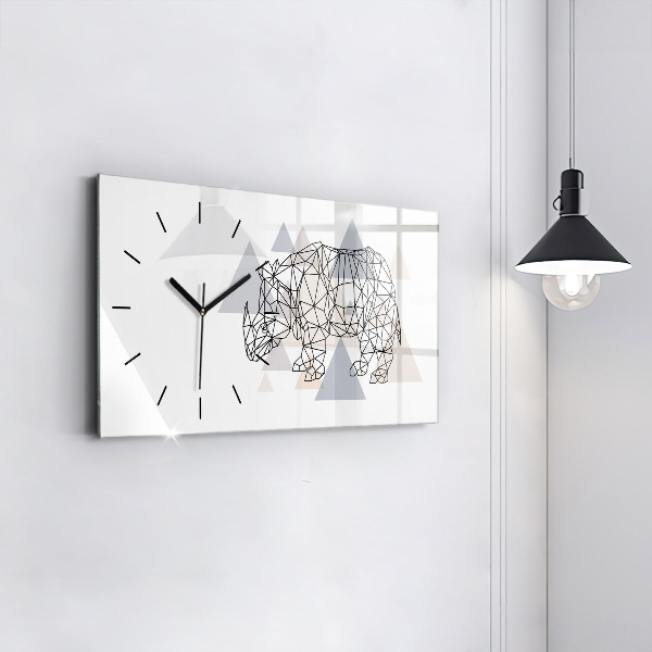 Orologio rettangolare Modello geometrico