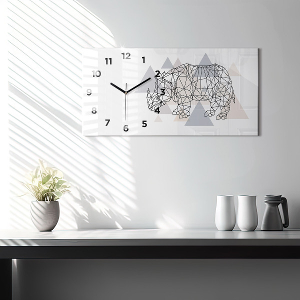 Orologio rettangolare Modello geometrico