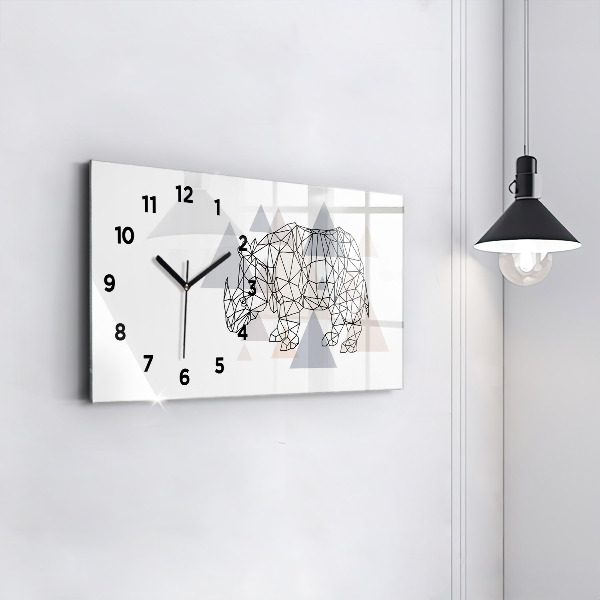 Orologio rettangolare Modello geometrico