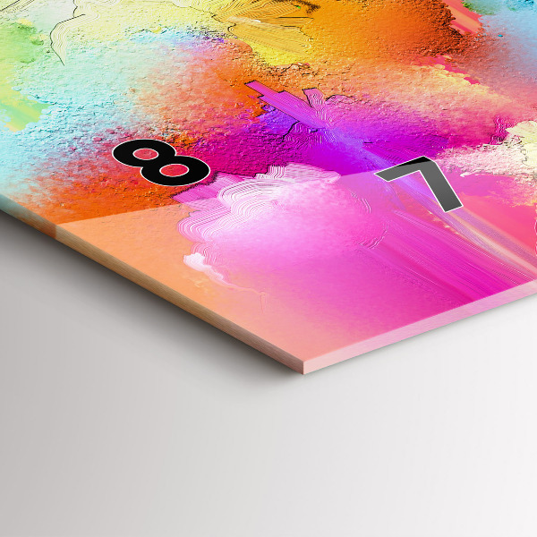 Orologio rettangolare Fiori astratti