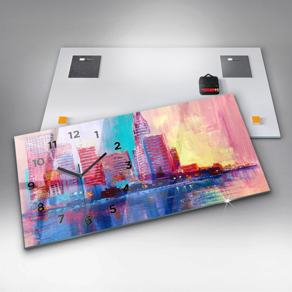 Orologio rettangolare Astrazione del grattacielo
