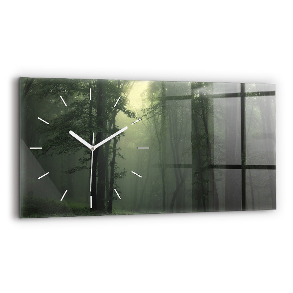 Orologio rettangolare Foresta nebbiosa al mattino