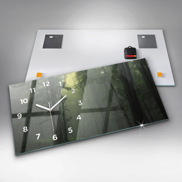 Orologio rettangolare Foresta nebbiosa al mattino