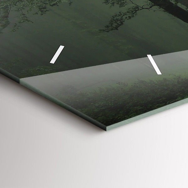 Orologio rettangolare Foresta nebbiosa al mattino