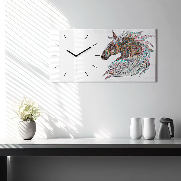 Orologi orizzontali Illustrazione di cavallo