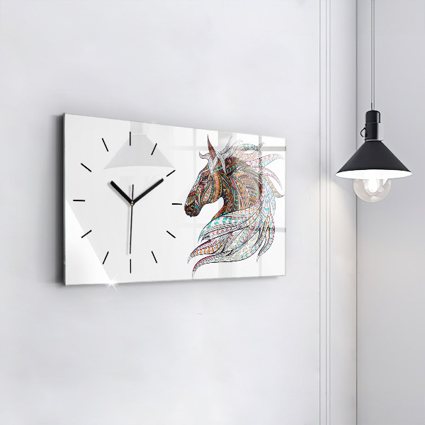 Orologi orizzontali Illustrazione di cavallo