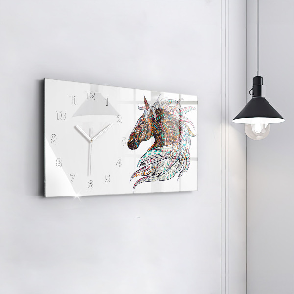 Orologi orizzontali Illustrazione di cavallo